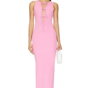 Elegant Pink Sleeveless Dress